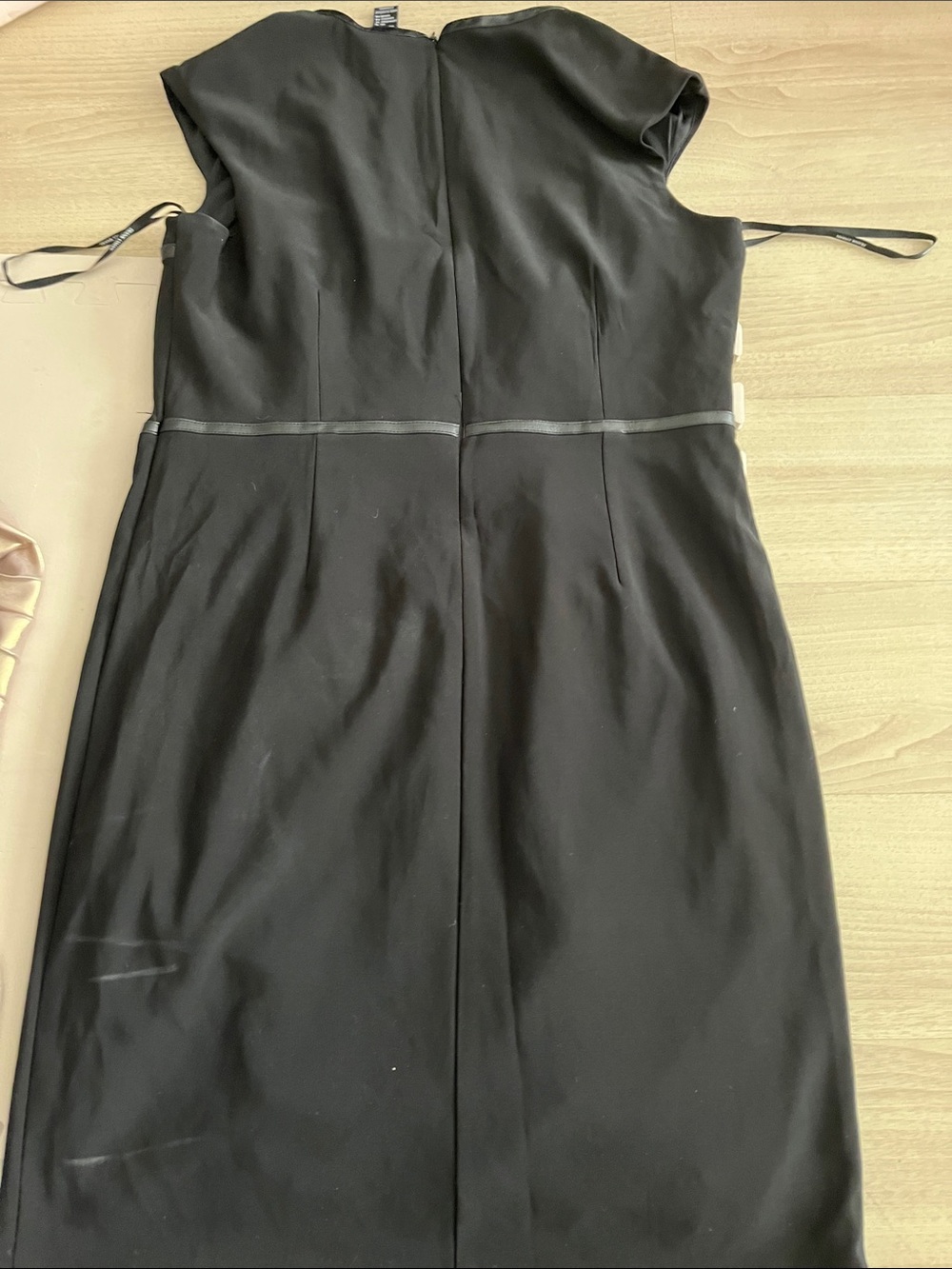 Frank Lyman Black and White Chevron-Panel Cocktail Dress - Picture 9 of 11